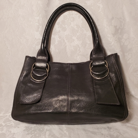 Alfani Handbags - Alfani Black Pebbled leather Shoulder purse